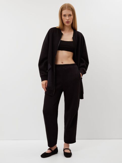 Удлинённый джемпер из футера на молнии LJ 3225 - купить в интернет-магазине Conte