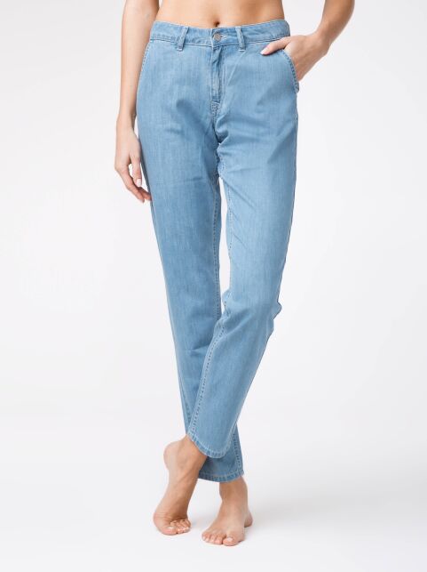 Light denim eco-friendly trousers CON-140 - buy in the online store Conte