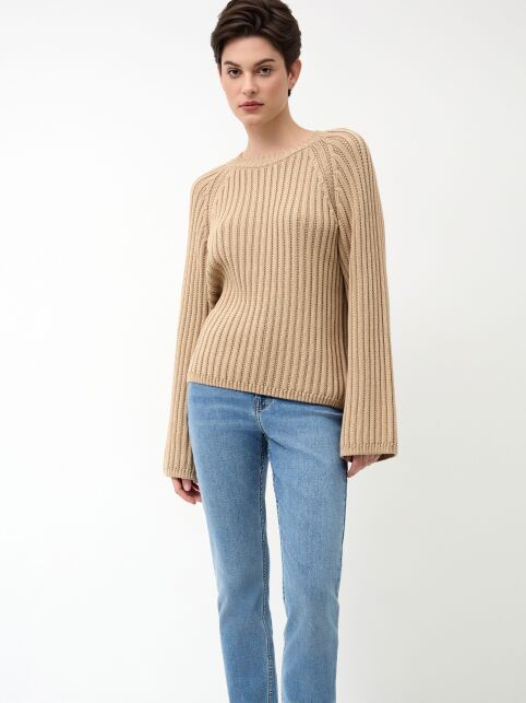 Джемпер объёмного силуэта из хлопковой пряжи LDK 24117 - купить в интернет-магазине Conte