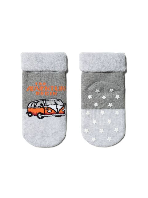 Terry socks SOF-TIKI with a lapel and anti-slip foot Terry socks SOF-TIKI with a lapel and anti-slip foot - buy in the online store Conte