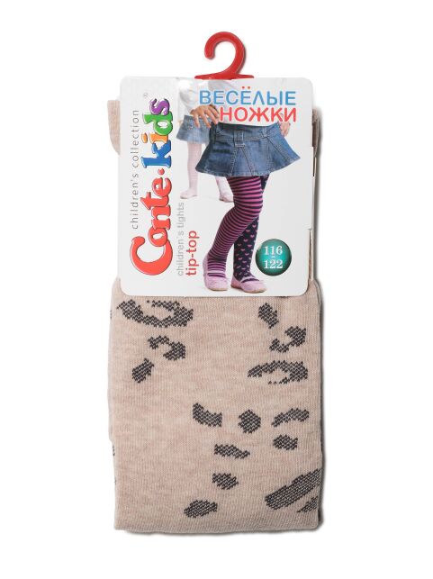 Хлопковые колготки TIP-TOP с леопардовым рисунком - купить в интернет-магазине Conte