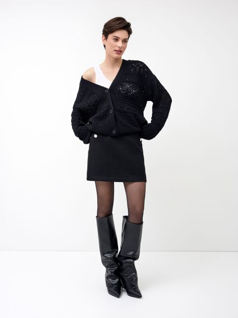 Укороченный жакет на пуговицах с V-образным вырезом LDK 24112 - купить в интернет-магазине Conte