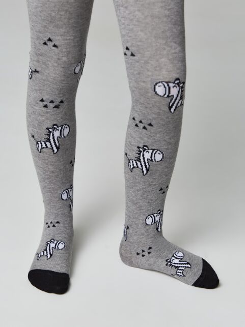 Хлопковые колготки с рисунком “Zebra” - купить в интернет-магазине Conte