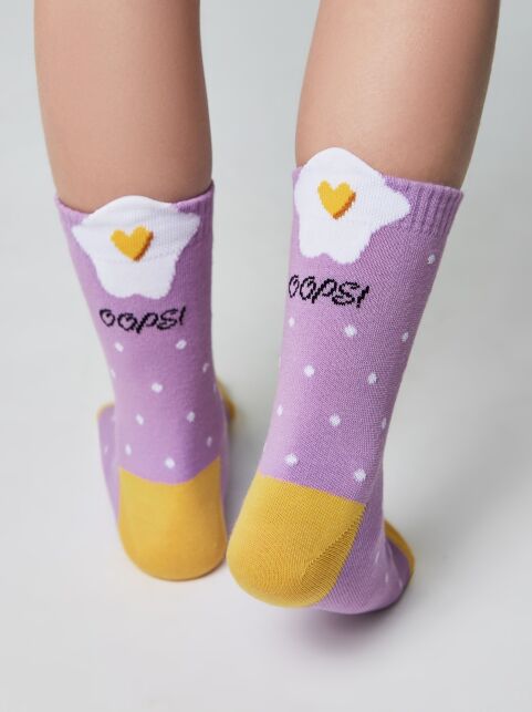 Носки из хлопка с декоративным 3D-пикотом “Oops” - купить в интернет-магазине Conte