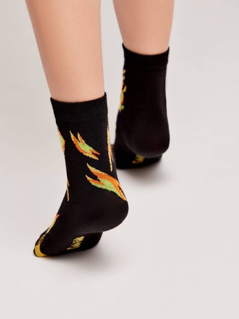 Хлопковые носки с рисунками "Fire" - купить в интернет-магазине Conte
