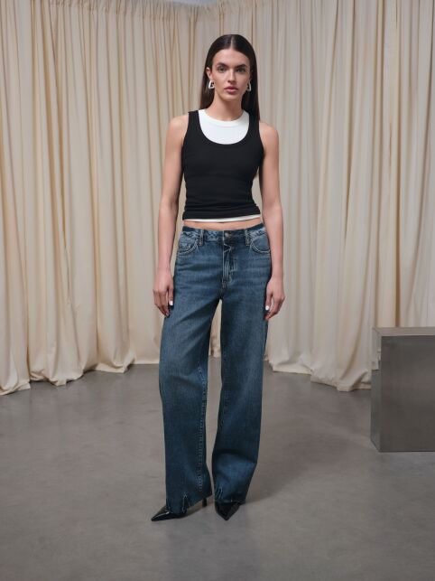 Джинсы relaxed из eco-friendly денима с уникальной варкой по низу CON-842 Джинсы relaxed из eco-friendly денима с уникальной варкой по низу CON-842 - купить в интернет-магазине Conte