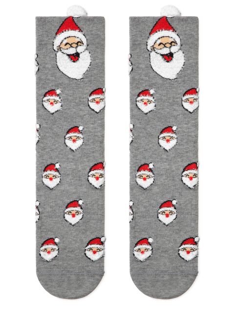 Christmas socks "Santa Claus" with fluffy thread and picot - buy in the online store Conte