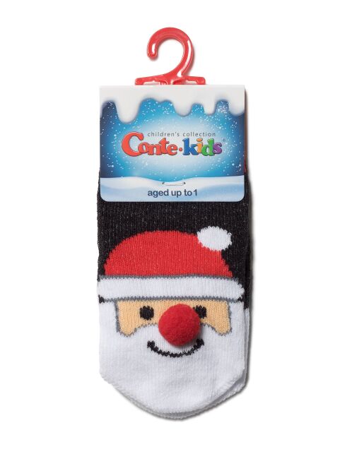 Christmas socks "Santa Claus" with a pompom - buy in the online store Conte