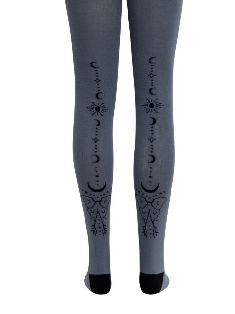 Хлопковые колготки темно серые TIP-TOP с рисунком "луна" - купить в интернет-магазине Conte