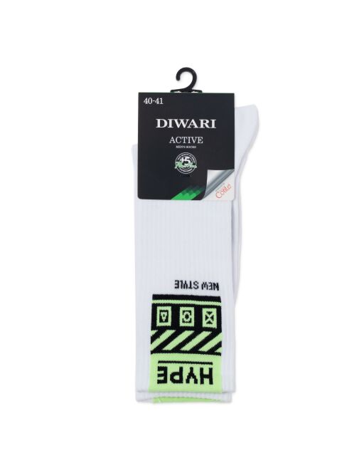 Удлиненные мужские носки из хлопка в рубчик со светонакопительным рисунком «Hype» - купить в интернет-магазине Conte