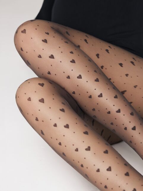 Колготки в сердечки и точки FEELING - купить в интернет-магазине Conte
