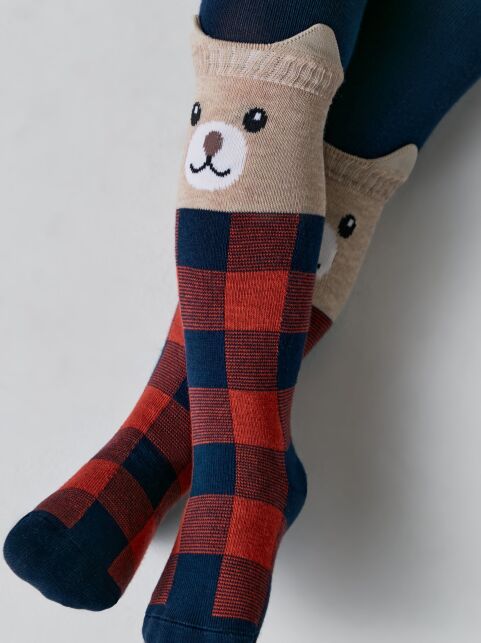 Колготки детские TIP-TOP Медвежата темно-синий красный - купить в интернет-магазине Conte