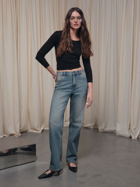 Джинсы straight винтажной варки СON-793 Джинсы straight винтажной варки СON-793 - купить в интернет-магазине Conte