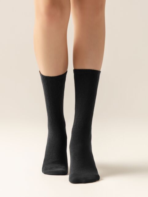 Удлинённые носки с хлопком и рисунком «зигзаги» - купить в интернет-магазине Conte