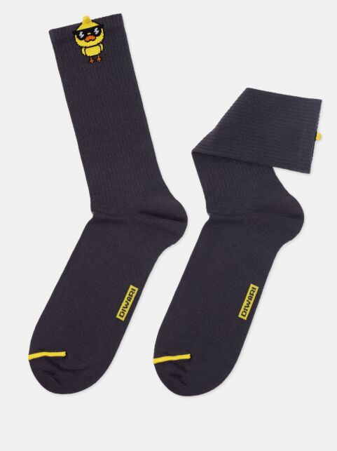 Удлиненные носки в рубчик с декоративным 3D-пикотом “Chick” - купить в интернет-магазине Conte