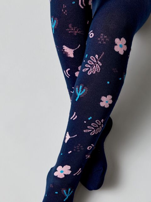 Хлопковые колготки с цветочным рисунком - купить в интернет-магазине Conte