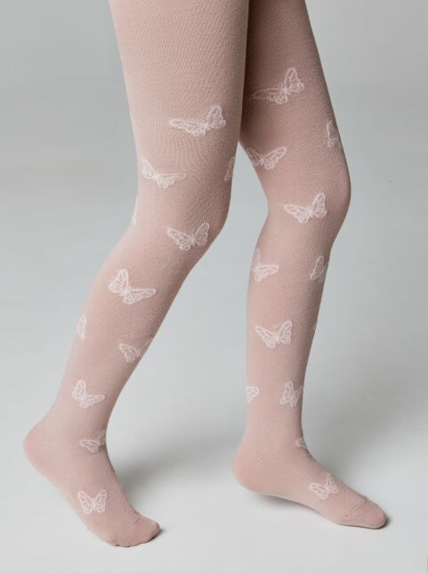 Хлопковые колготки TIP-TOP с рисунком "бабочки" - купить в интернет-магазине Conte