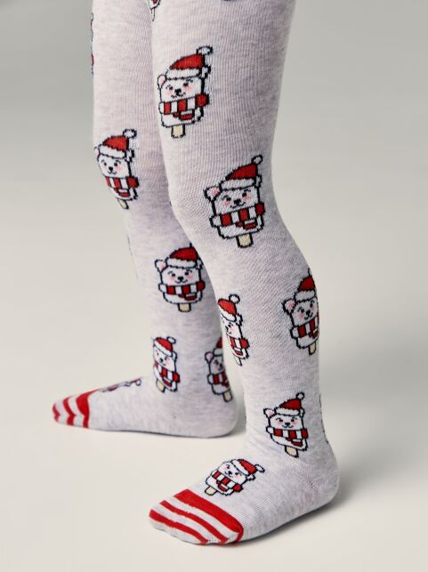 Новогодние хлопковые колготки с рисунком «Мишки» - купить в интернет-магазине Conte