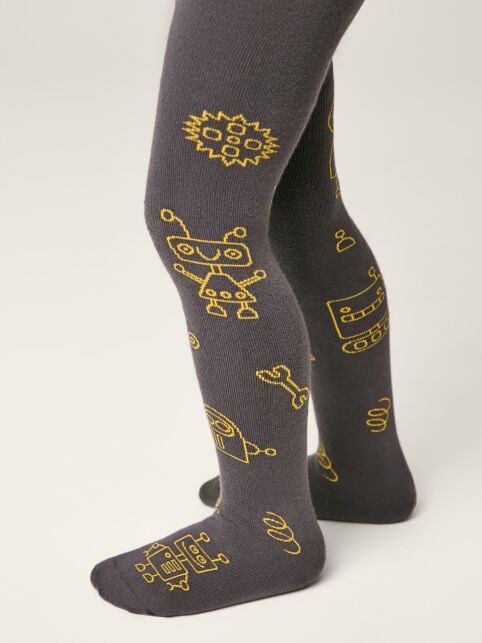 Колготки SOF-TIKI (махровые внутри) с рисунком "роботы" - купить в интернет-магазине Conte