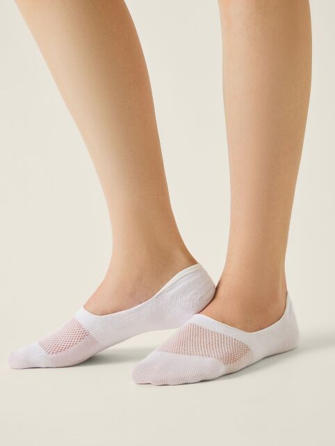 Женские белые хлопковые подследники CLASSIC Женские белые хлопковые подследники CLASSIC - купить в интернет-магазине Conte