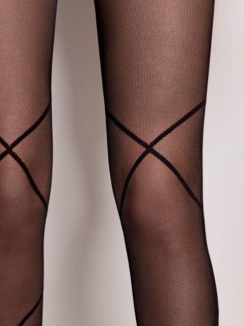Колготки с имитацией шнуровки и эффектом мелкой сетки Intrigue Колготки с имитацией шнуровки и эффектом мелкой сетки Intrigue - купить в интернет-магазине Conte