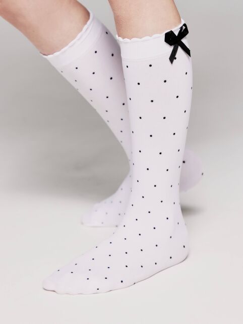 Гольфы в точку с декоративным бантом EVIE - купить в интернет-магазине Conte