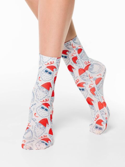 Новогодние носки с рисунком «Ho-ho-ho» - купить в интернет-магазине Conte