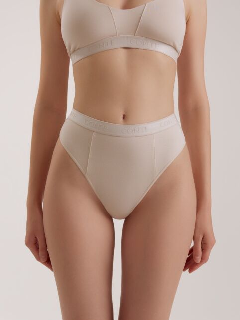 Трусы «бразилиано» из тонкого модала с декоративными линиями BODY TOUCH LBR 3196 - купить в интернет-магазине Conte