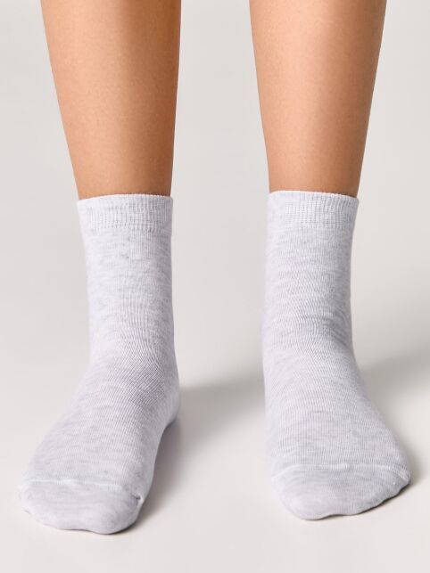 Однотонные носки из хлопка с вышивкой, модель 514 - купить в интернет-магазине Conte