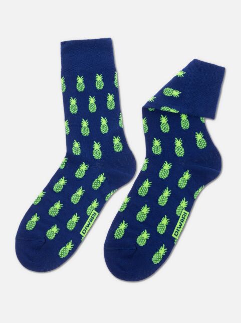 Хлопковые носки HAPPY с рисунком «Ананасы» - купить в интернет-магазине Conte