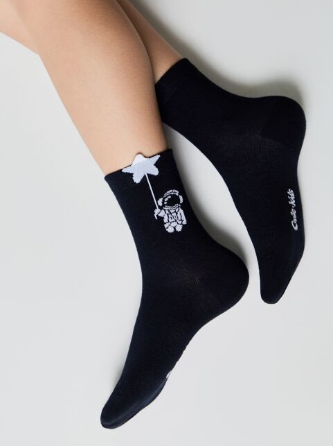 Удлиненные носки в рубчик с декоративным пикотом “Astronaut” - купить в интернет-магазине Conte