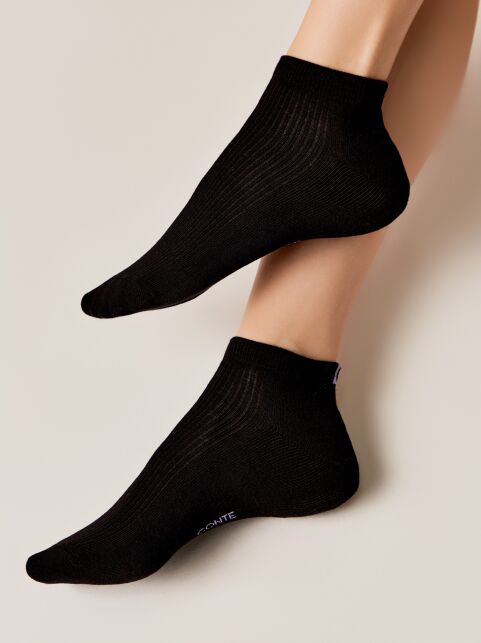 Короткие носки из хлопка с махровой стопой и отсылкой к логотипу бренда - купить в интернет-магазине Conte
