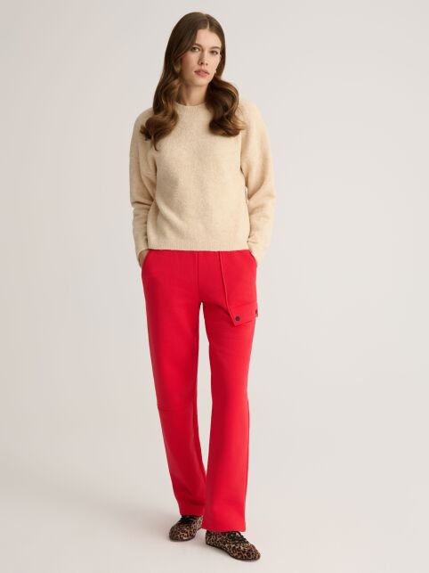 Брюки из футера на флисе с декоративным клапаном LBK 2842 - купить в интернет-магазине Conte