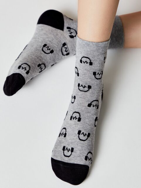 Хлопковые носки с рисунком “Music” - купить в интернет-магазине Conte