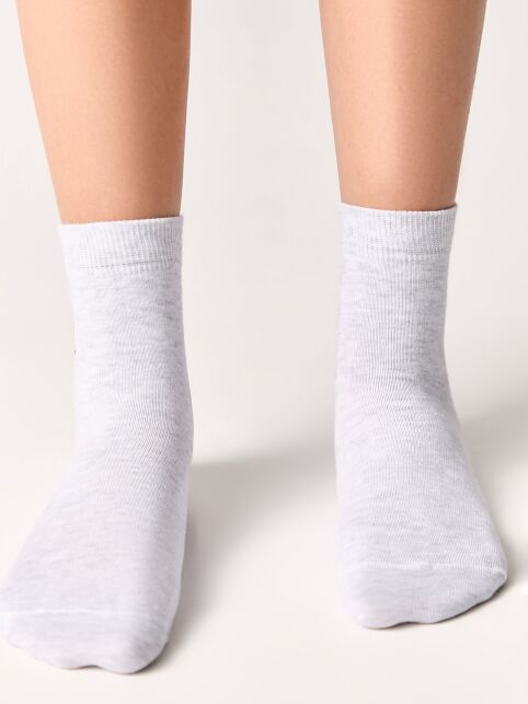 Однотонные носки из хлопка с вышивкой, модель 513 - купить в интернет-магазине Conte