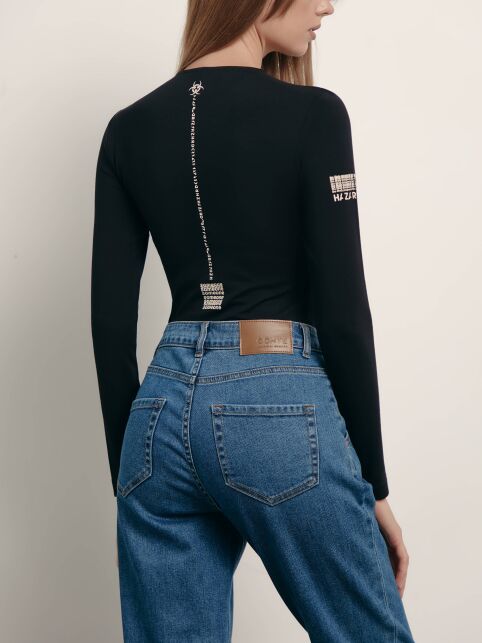 Viscose bodysuit with tattoo "Hazard" LBD 1381 - buy in the online store Conte