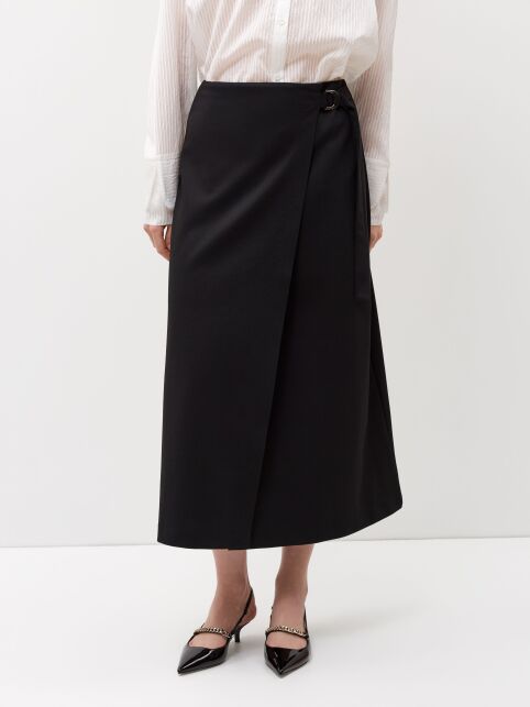 Юбка-midi на запах с декоративной пряжкой LU 3218 - купить в интернет-магазине Conte