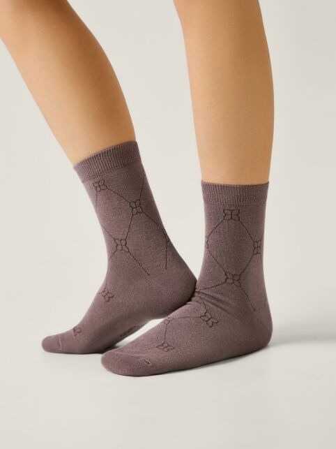 Носки из хлопка с геометрическим рисунком CLASSIC - купить в интернет-магазине Conte