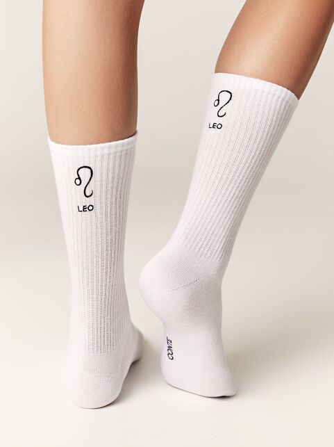 Удлиненные носки в рубчик с вышивкой «Лев» - купить в интернет-магазине Conte