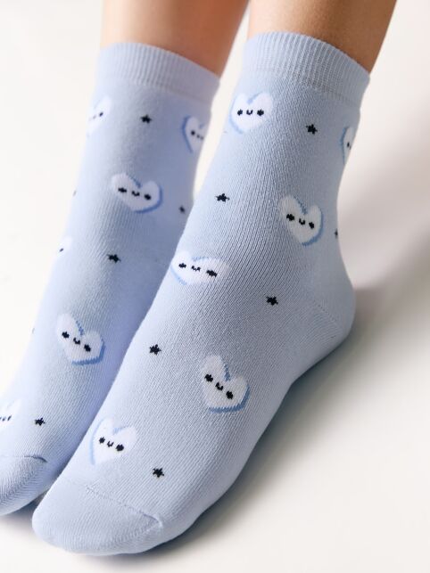 Махровые бледно-фиолетовые носки SOF-TIKI с сердечками - купить в интернет-магазине Conte