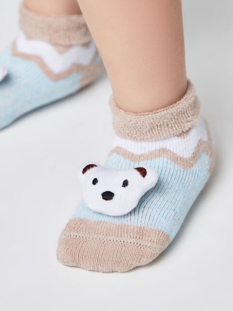 Махровые носки SOF-TIKI с мордашками "Мишка" Махровые носки SOF-TIKI с мордашками "Мишка" - купить в интернет-магазине Conte