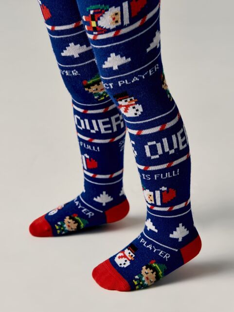 Новогодние хлопковые колготки с рисунком «Christmas game» - купить в интернет-магазине Conte