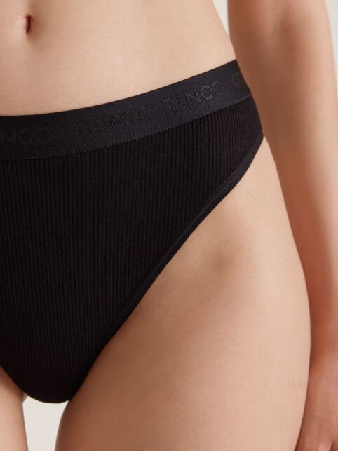 Трусы бразилиано в рубчик со средней линией талии ACTIVE SHAPE LBR 3190 - купить в интернет-магазине Conte