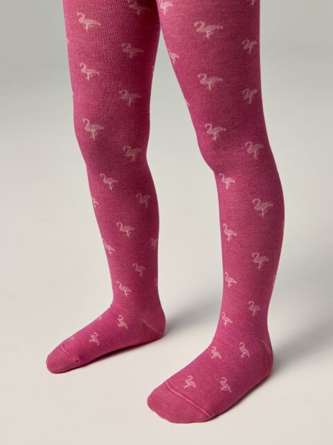 Хлопковые колготки с рисунком «фламинго» - купить в интернет-магазине Conte