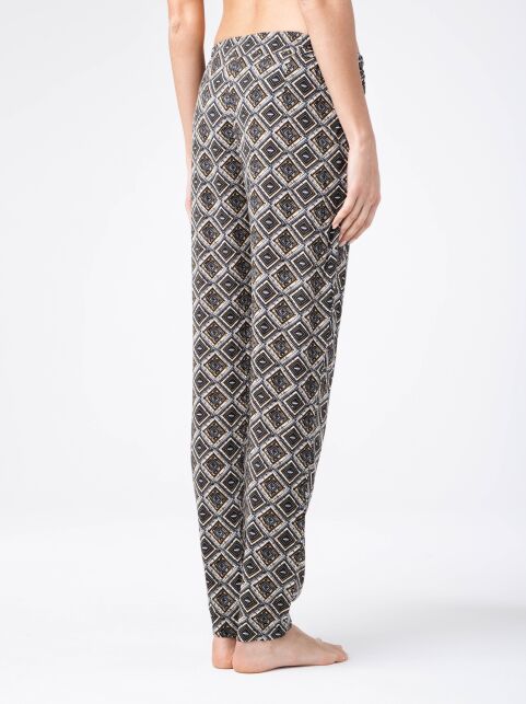 Loose-fitting trousers with a geometric print CHANTAL - buy in the online store Conte
