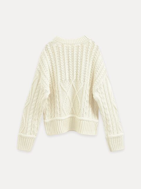 Джемпер с объёмным переплетением из пряжи с хлопком LDK 24140 - купить в интернет-магазине Conte