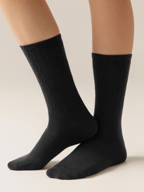 Удлинённые носки с хлопком и рисунком «зигзаги» - купить в интернет-магазине Conte