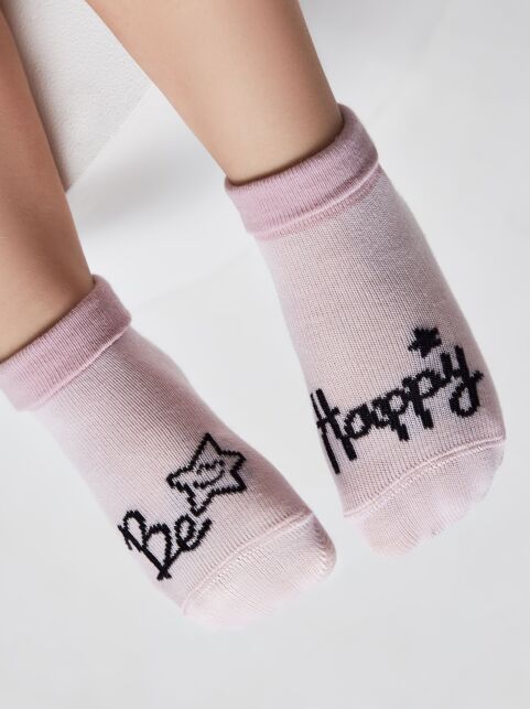 Хлопковые носки с рисунками «Bee happy» - купить в интернет-магазине Conte