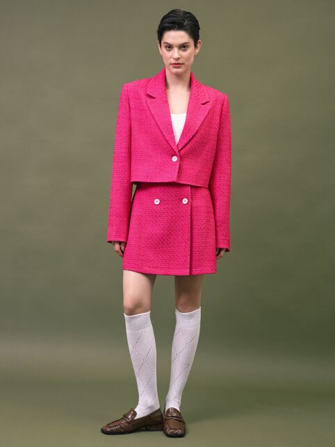 Укороченный жакет из твида LJ 3270 - купить в интернет-магазине Conte