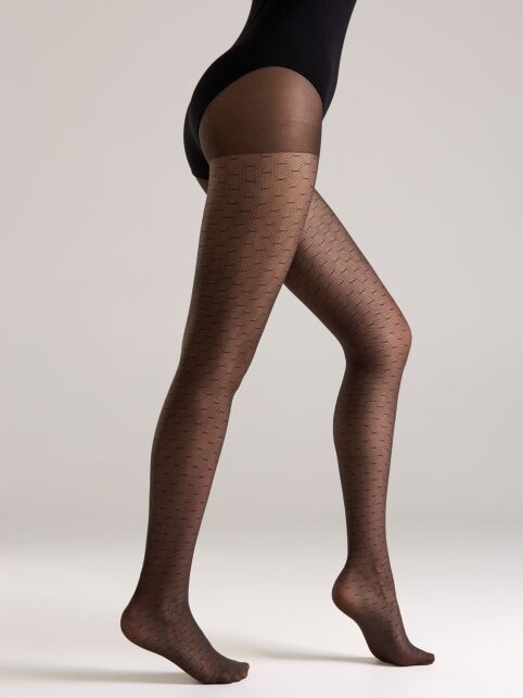 Колготки в мелкую сеточку с линиями BLUES - купить в интернет-магазине Conte